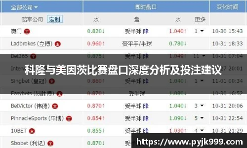 科隆与美因茨比赛盘口深度分析及投注建议